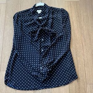 Women’s navy button down blouse by Jcrew
